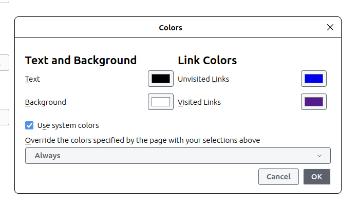 The Firefox Color Dialog