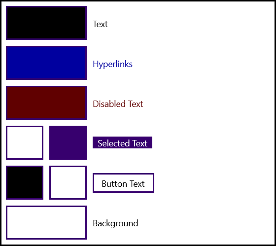Color Palette for High Contrast White