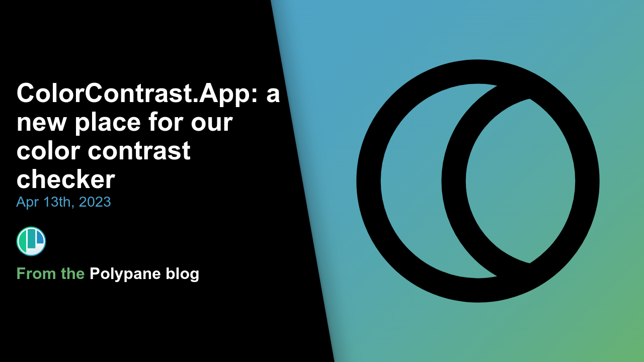 ColorContrast.App a new place for our color contrast checker Polypane