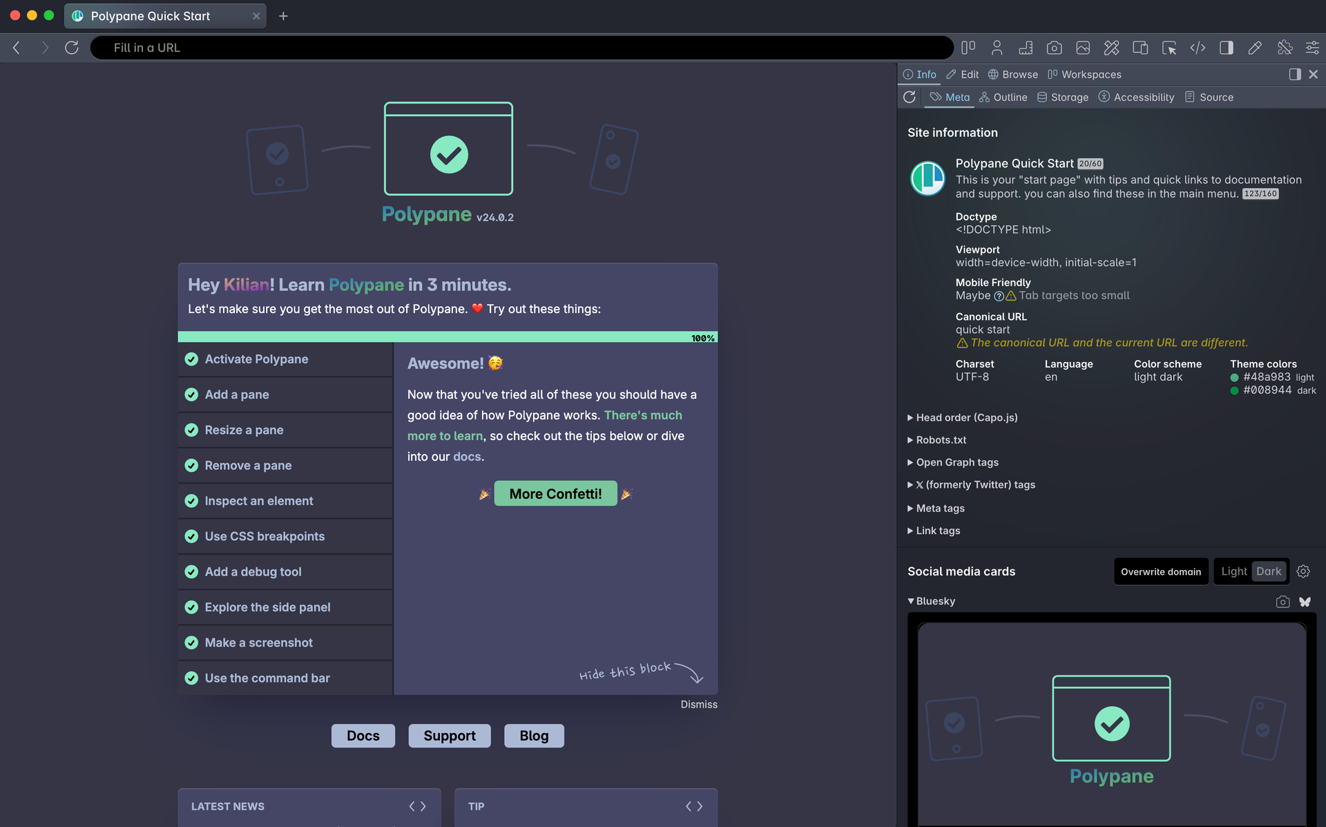 Polypane. The missing half of your web development environment.