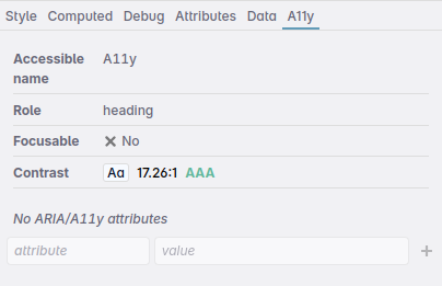 The a11y tab
