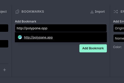Adding bookmarks