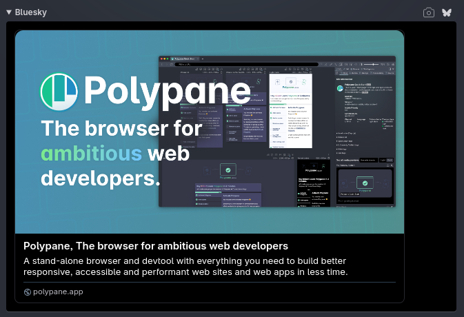 Bluesky preview of polypane.app