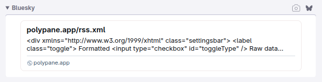 Bluesky text preview