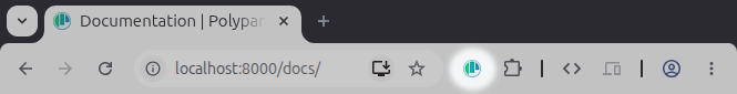 Extension icon in the toolbar