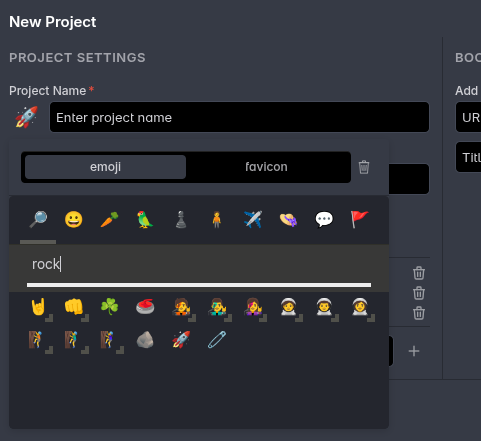 project icon selector