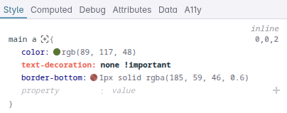 Important styling example