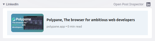 LinkedIn preview of polypane.app
